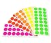 1/2" Dot Labels, Assorted Fluorescent Colors Kit (5 Colors) | Permanent Adhesive - 1,200 Color-Code Dots per Variety Pack