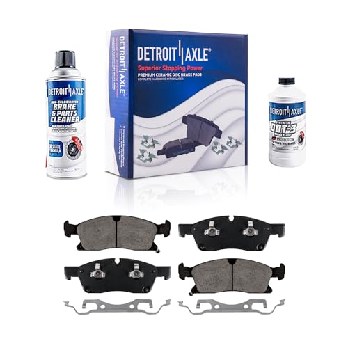 Image of Detroit Axle - Front Brake Pads for 2011-2020 Dodge Durango 2011-2016 Jeep Grand Cherokee, Ceramic Brake Pads 2012 2013 2014 2015 Replacement