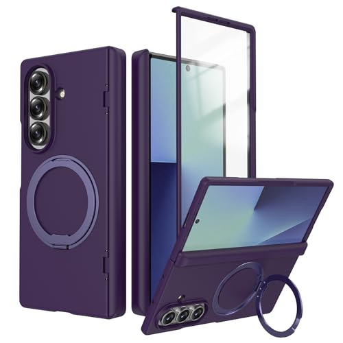 for Galaxy Z Fold 7 �p �P�[�X�����O�z���_�[ MagSafe�Ή� �X�N���[���v���e�N�^�[���� 360�x��]���}�O�l�b�g�X�^���h�E�c�����Ή� �T���X�� �M�����N�V�[ Z Fold 7 �J�o�[ �}�b�g�̔������w�ʃJ�o�[ �X�v�����O�q���W�ی�