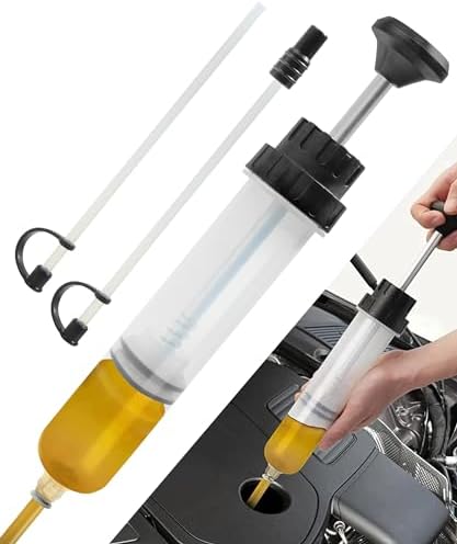 bylikeho Oil Extractor,Fluid Extractor,Car Accessories Auto Syringe Pump Automotive Fluid Syringe Pump Manual Suction Vacuum Fuel for Power Steering Transmission Gear Oil & Brake Fluid Transfers