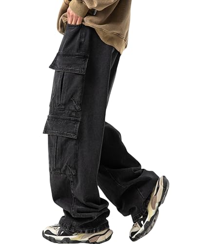 FantasyGears Men's Baggy Cargo Denim Jeans