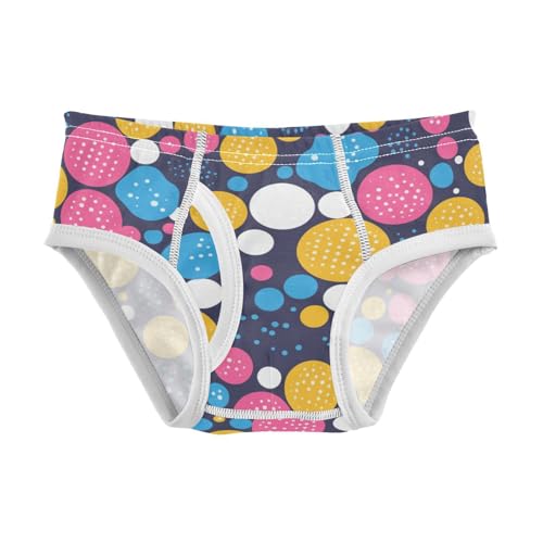 KLL Blue Pink Yellow Polka Dots Boys Toddler Comfort Underwear Briefs Breathable Children Undies