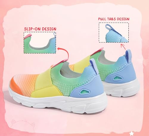 LUCKY STEP Little Kids Sneakers Breathable Mesh Walking Shoes Slip On Lightweight Athletic Trainers for Boys Girls3