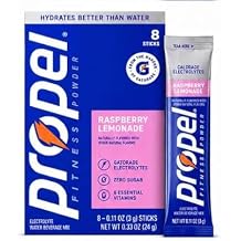 Propel Zero Sugar Electrolyte Drink Mix, Raspberry Lemonade, 8 Servings Tub