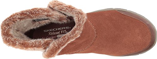 Skechers Skechers Women's Easy Going-Quantum Ankle Bootie,Brown,5 M US