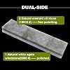 ATOPLEE Double-Sided Sharpening Stone, 1pc White and Green Knife Sharpener,8000/10000 Grit Mini Polishing Stone Oilstone Grinding Whetstone