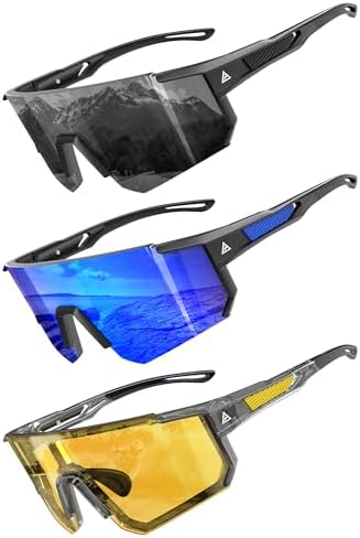 KALIYADI Sunglasses-Men Sports Mens-Sunglasses Women: Sun Glasses with UV400 for Running Cycling Golf Fishing