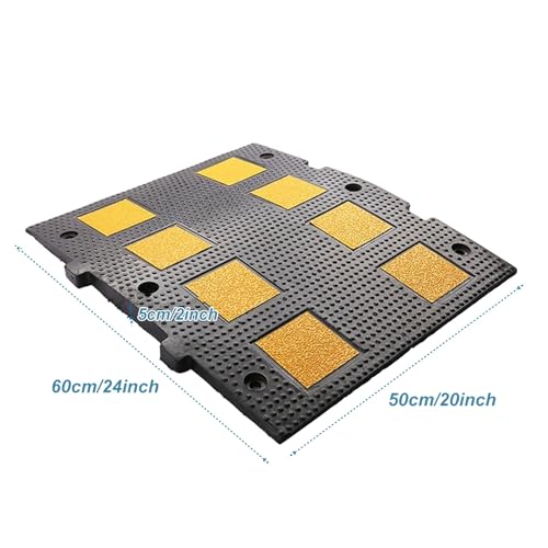 Bache reductor de velocidad modular portátil de caucho para entrada de vehículos, altura 5 cm / 2 pulgadas miniatura 6