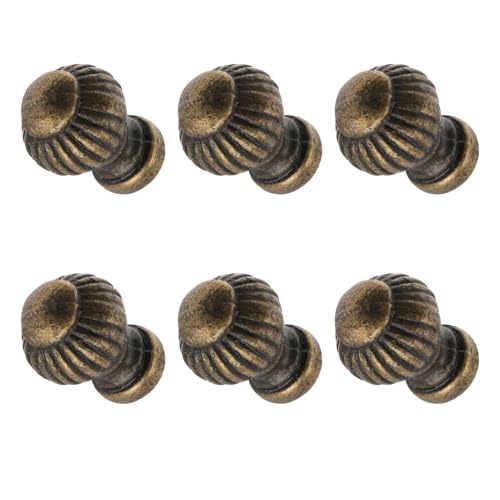 GALPADA 6 Tiradores Decorativos para Cajones y Puertas de Armarios Estilo Antiguo de Aleación de Zinc Diseño Redondo Patrón Floral Resistentes y Fáciles de Instalar para Mobiliario de