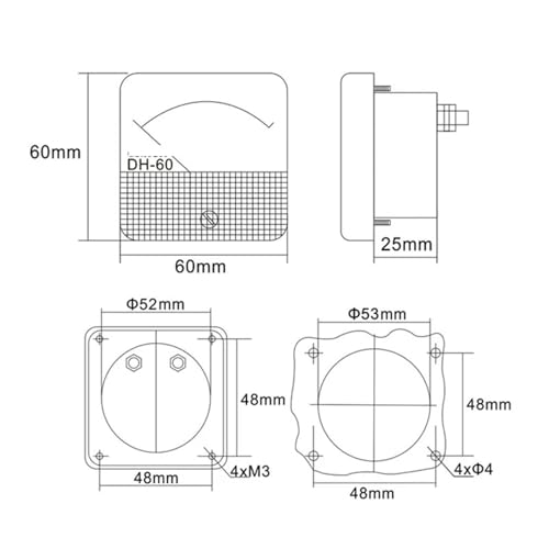 Mesure de tension AC précise avec le voltmètre à pointeur DH-60 72mV