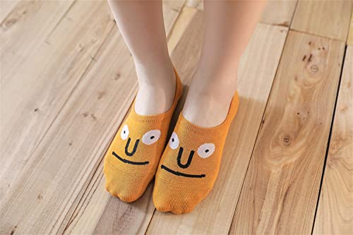 Meloday 10 Pack The Original Emoji Funny Emotion No Show Socks Soft Cotton - 10 Different Designs And Color Per Pack #TOP1