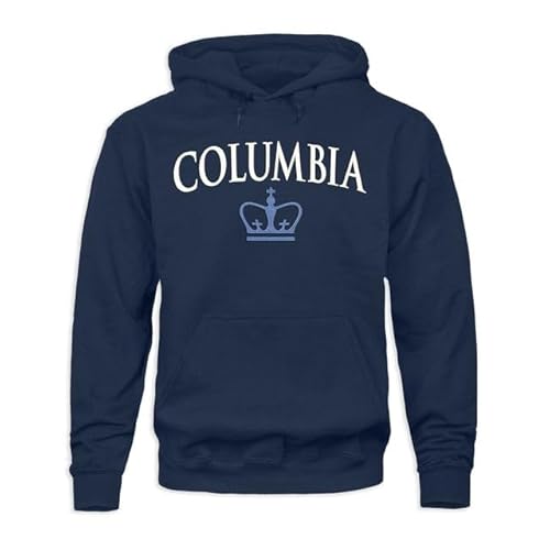 Barnesmith Columbia University Lions Hooded Sweatshirt, Veritas, Navy, X-Large