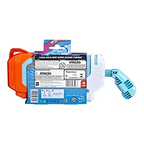 NERF, Lançador De Água, Super Soaker Torrent, Azul e Laranja