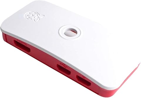 perfk Funda Oficial ABS A Prueba De Polvo De Color Rojo Y Blanco para Raspberry Pi Zero W Informática,Componentes,Dispositivos externos,Cajas de ordenador de sobremesa