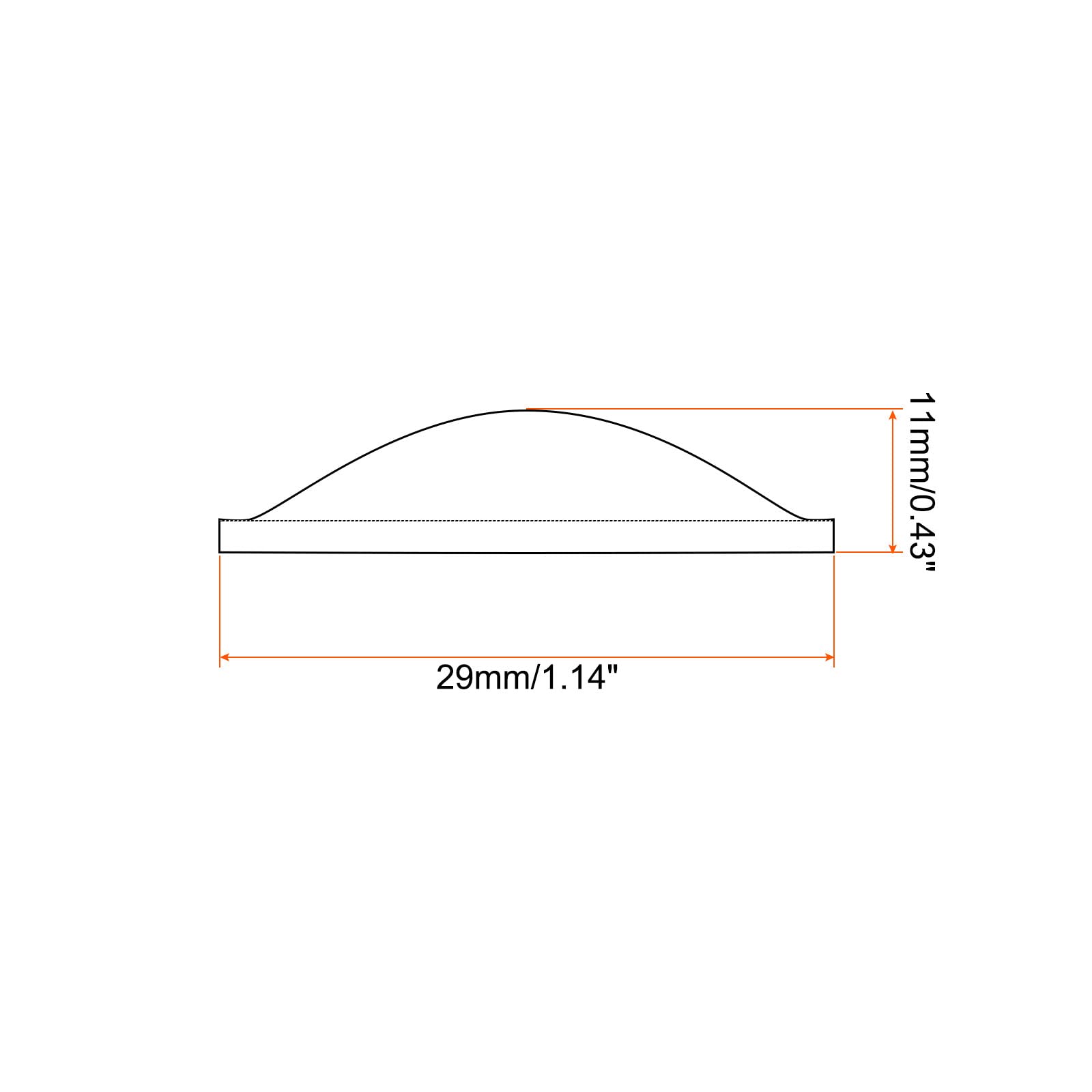 PATIKIL Diametro 29mm Altezza 11mm Piatto Convesso Lente, 10pz Acrilico LED Ottico Convesso Condensatore Obiettivo per LED Torcia Bici Testa Lampada, Trasparente