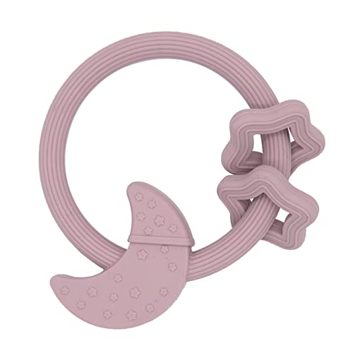 Image of Eoopoon Silicone Baby Teething Toy, Silicone Baby Teether for Babies 3 Months+, BPA Free, Boys Girls Shower, Birthday, Christmas Gifts(Lilac)