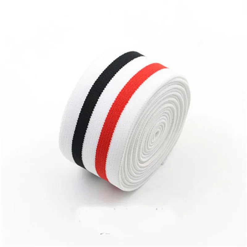 Fascia Elastica In Maglia Di Poliestere PandaHall 50mm X 2 Yards: Nastro A Strisce Bianco/Nero Per Cucito Creativo E Cinture