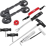 Poignées ergonomiques renforcées : les poignées renforcées spécialement conçues offrent une prise en main et un confort optimaux lors de l'utilisation, réduisent l'effort et permettent une manipulation précise lors de chaque réparation. Tous les outils sont rangés en toute sécurité dans un insert en mousse sur mesure dans une mallette compacte (36 x 24 x 5,5 cm) pour un transport pratique.