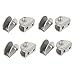 Aexit 8pcs Half Fall Protection Round Shaped Glass Clip Clamp Silver Tone for 9mm Safety Clips Thickness Glass