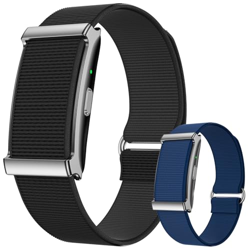 ganopterygon Smart Activity Fitness Tracker, Heart Rate Sleep Monitor, GPS Tracking, 120+ Sport Modes, 30-Day Battery, 4 Bands Black & Blue