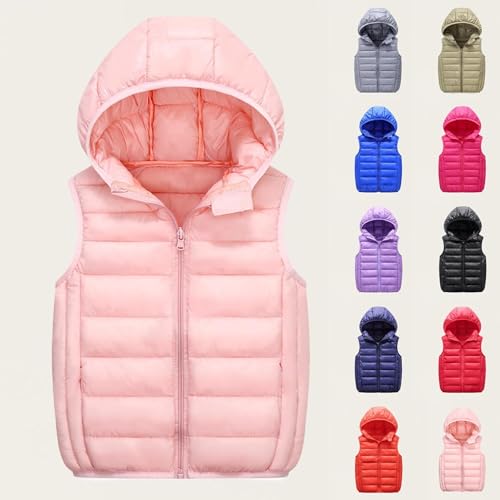 Toddler Girls Hooded Puffer Vest Lightweight Zip Up Hoodies Kids Baby Boys Warm Winter Outerwear Down Coats for 3-14 Years2