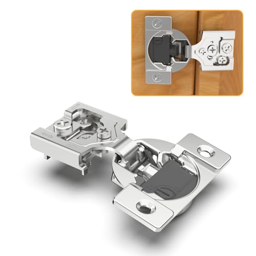 Chibery 10 Pack 3/8" Overlay 4D Soft Close Concealed Hinges for Face Frame Door, Adjustable Closing Speed, Smooth Slow Self Close Hinges, Satin Nickel, 105° Open Angle Stainless Steel Cabinet Hinges by Chibery - Used condition - US$19.75