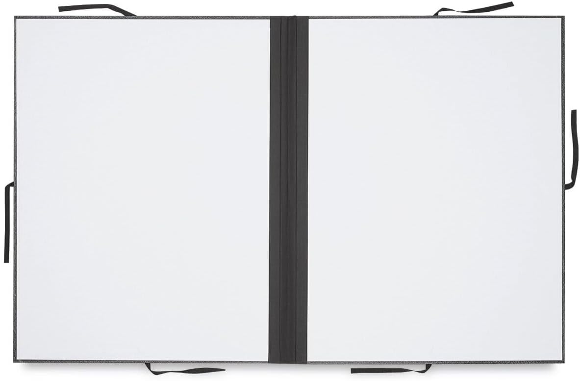 Daler-Rowney Cachet Classic Portfolio, Hard Cover with Cloth Ties, 20 x 26 inches, Black (471302026)