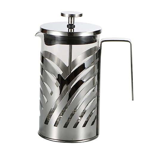 GRIRIW 304 Tea Strainer Espresso Ground Coffee Concentrated Coffee Machine Espresso Coffee Filter Pot Coffee Maker Espresso Manual Coffee Infuser Fashion Coffee Pot Silver