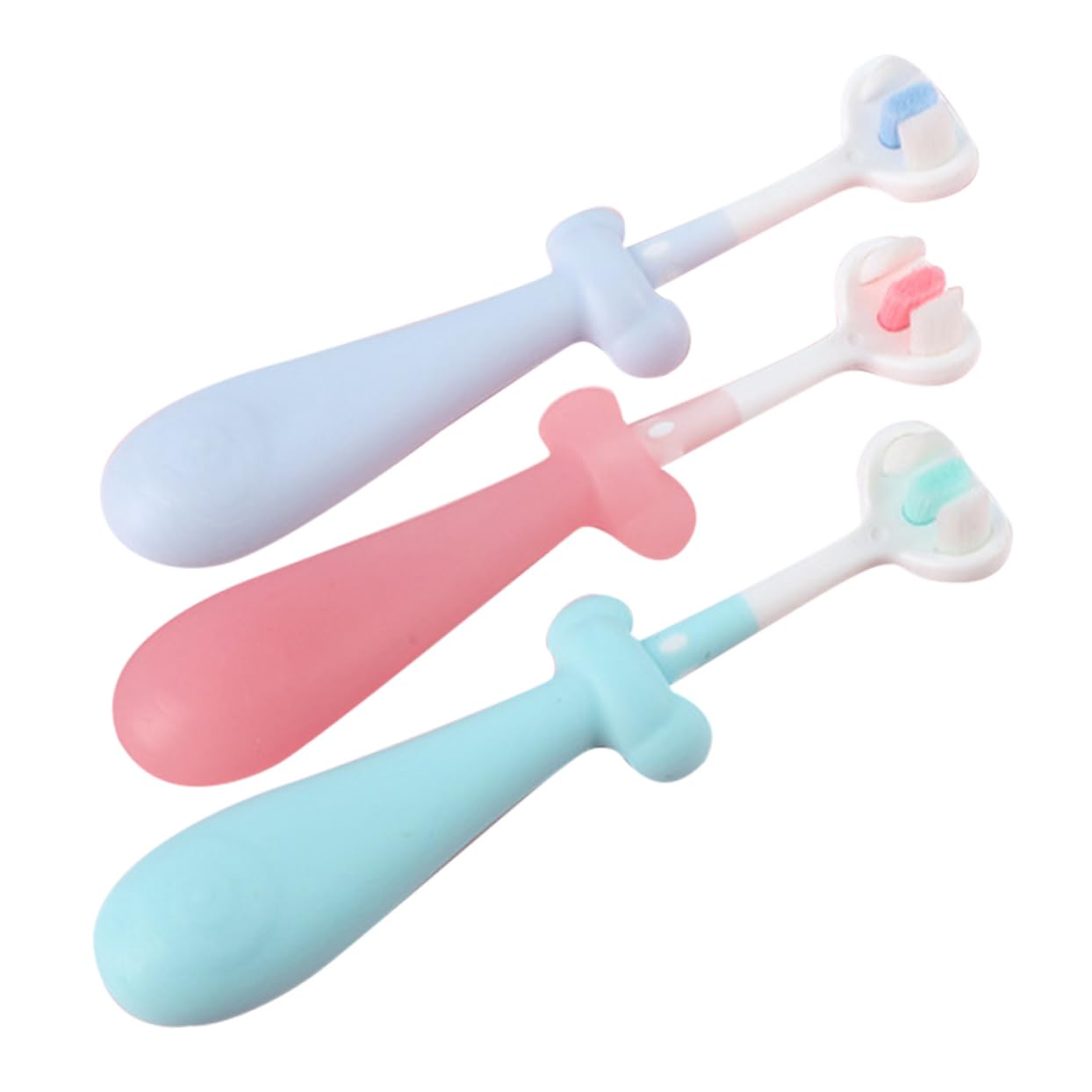 VICASKY 4 Set Spazzolini Per Setole Morbide E Antiscivolo Spazzolino Per Denti E Sicuro 3 Pezzi*4