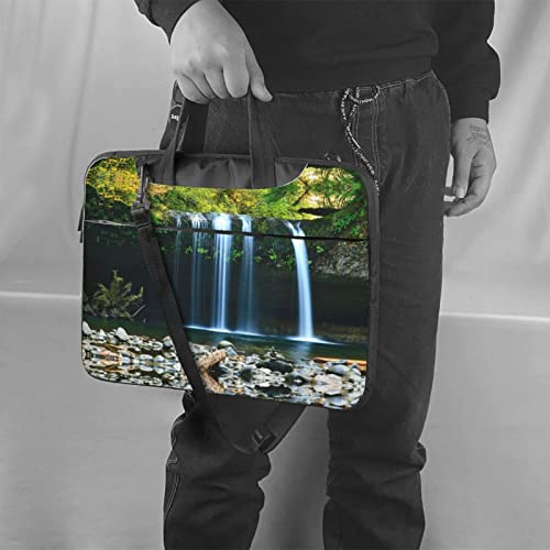 Bolso maletín para laptop con impresión de cascada miniatura 2
