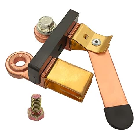 Side Post Knife Blade Master Switch, Ampper 12V / 24V Battery Disconnect Switch Isolator for Marine Car Boat RV ATV Vehicles (with Long Bolt) Cover