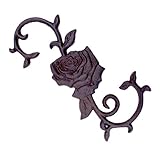S Hook Plant Hanger Rose Flower Basket Accessory Heavy Duty Cast Iron 11.25' Long