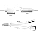 Outtek iPhone 7 / 7 Plus 2 in 1 Lightning Charging Cable 3.5mm Headphone Adapter and Lightning Charging Port Extension Cable for Apple Device (silver)