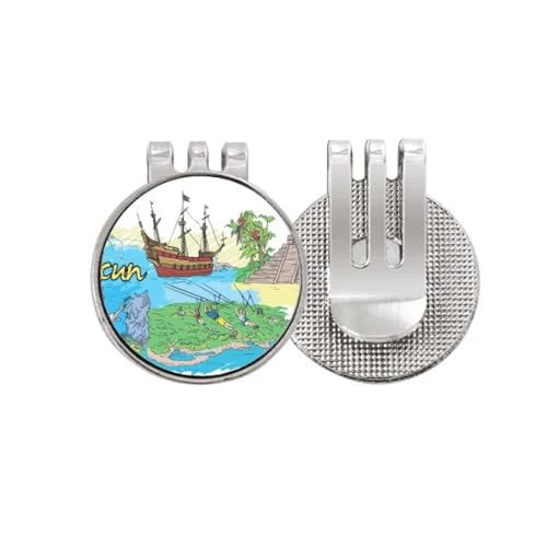 Marqueur de balle de golf magnétique Cancun Mexico accessoire de sport