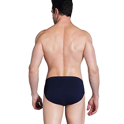 Wirarpa Men's Breathable 100 Cotton Briefs Underwear No Fly Soft Covered Waistband Underpants 4 Pack Medium #TOP3