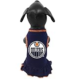 All Star Dogs NHL Edmonton Oilers Dog Cheerleader Dress, X-Small, Royal