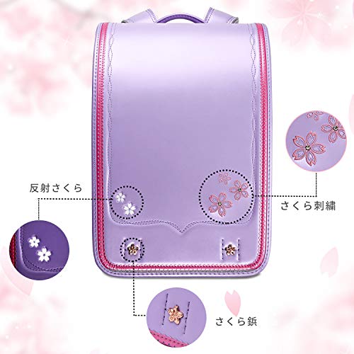 おすすめ ランドセル Hatcat ハットネコ 女の子 雨カバー付き 透明ランドセルカバー 豪華なギフトパッケージ 6 自動ロック 精巧な金具 フラットファイル対応 超軽量 カッコイイライトニング 刺繍 さくら 反射素材 22年ニューモデル 男の子 ランドセル