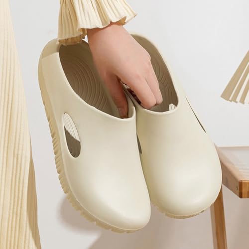 Image of Garden Clogs for Women and Men, Arch Support Work Shoes Comfort Non-Slip Waterproof Mules Nurse Sandals, Slip-on Outdoor Beach Slippers Unisex Adult Classic Closed Toe Slides