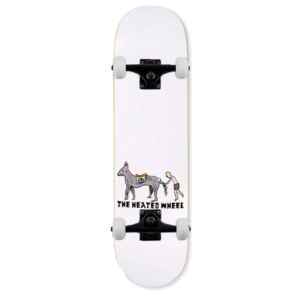 THE HEATED WHEEL Sire Complete Skateboard White 8.5"