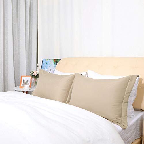 Taies d'oreiller standard microfibre brossée uxcell x2