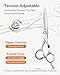 ULG Professional Hair Cutting Scissors 6.7”, Japanese 440C Stainless Steel, Barber Shears with Adjustable Tension Screw, Ergonomic Offset Handle, Razor Sharp Blades for Salon & Home Use