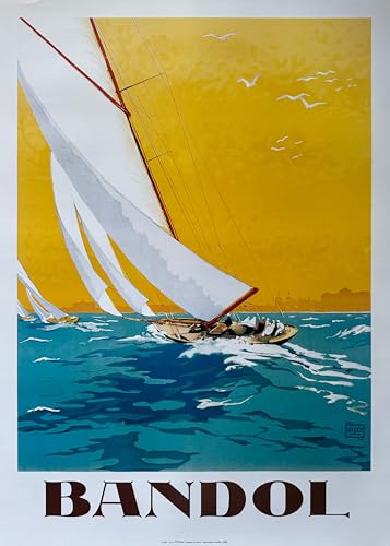 Affiche Bandol voilier 50x70cm impression d'art salon moderne