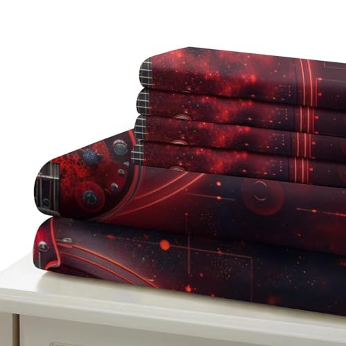 Housse de couette guitare 3D microfbre lit King 220x240cm