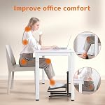 Height Adjustable Standing Foot Rest with Soft Grip Handle,Under Desk Footrest for Standing and Sitting,All-Steel Construction,Black - Image 4