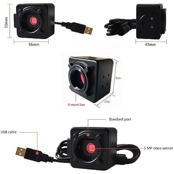 Микроскопная линза 5-мегапиксельная CMOS-камера с USB-подключением монокулярная и тринокулярная камера-бинокль с микроскопом цифровой окуляр бесплатный драйвер промышленная HD-камера для микроскопа