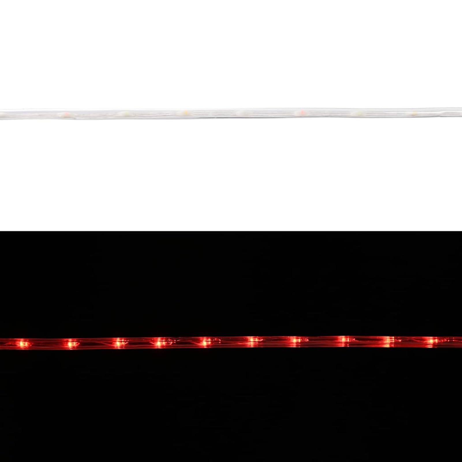 Homgoday Festbeleuchtung Lichterschlauch Dekoration Rot PVC, für Innen & Außen, Weihnachten & Feste Model42018932