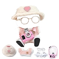 Ensemble De Vêtements De Poupée – Pull En Tricot Et Jupe En Tulle Avec Chapeau, Chaussures Et Accessoires D'appareil Photo Pour 17 Cm 1ère/2e/3e Génération (rose