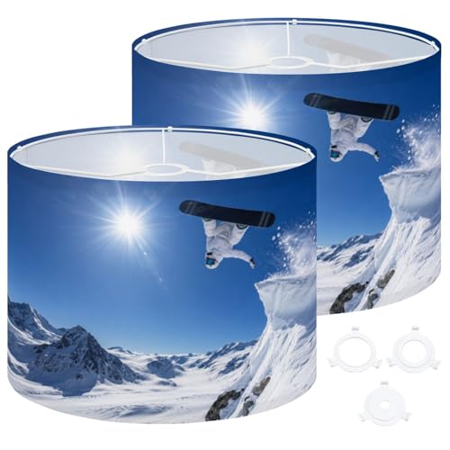 Lampshades Set of 2, Snowboarding Photos Snowboard Photos Mountain Snow