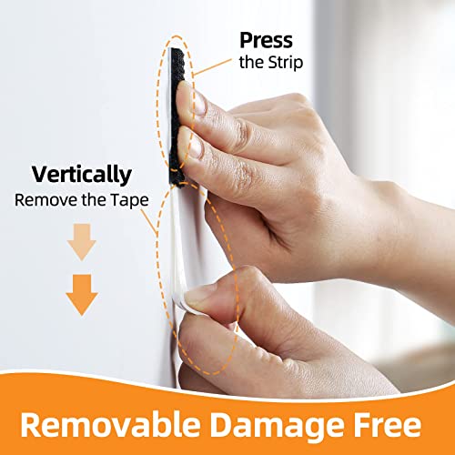 Summerbrite Picture Hanging Strips,Heavy Duty Picture Hanger Kit, Removable Damage Free,Picture Hanging Hooks,Black X Large (40Pack) #TOP2