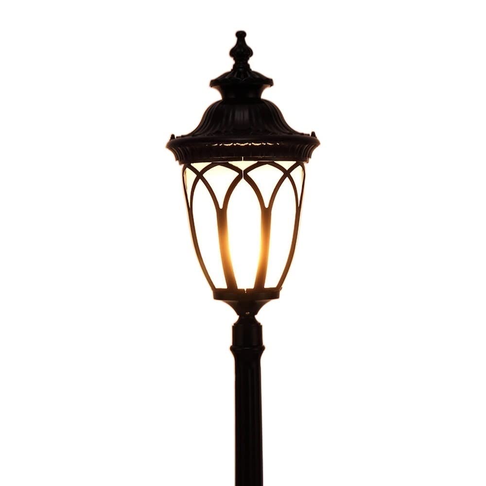 QUSYZD Lamp Post Lights Outdoor, Vintage Single Head Outdoor European Garden Street Light Waterproof Ip54 European Landscape Floor Lamp Outside High Pole Courty,2.4m